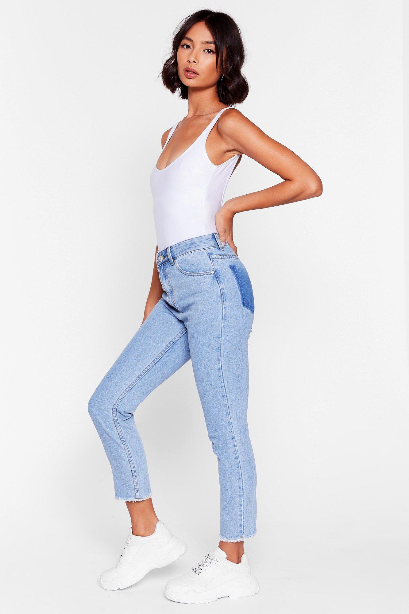 Star t the Party Raw Hem Mom Jeans Nasty Gal